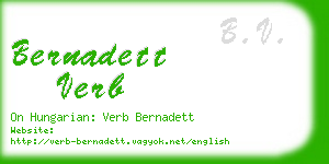 bernadett verb business card